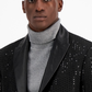 INC International Concepts Casaco esportivo masculino slim fit com lantejoulas, preto, tamanho XX-G