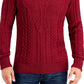Suéter de malha trançada masculino Club Room, vermelho, tamanho XX-G
