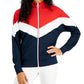 Jaqueta Colorblocked Feminina ID Ideology Azul Tamanho Grande