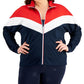 Jaqueta ID Ideology Feminina Olimpíadas Colorblock com zíper frontal, azul, tamanho 1X