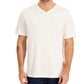 Camiseta masculina Alfani Relaxed Fit Supima Blend com decote em V, branca, tamanho pequeno