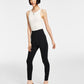 Leggings femininas de cintura alta em malha ponte Bar III, pretas, tamanho grande