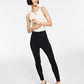 Leggings femininas de cintura alta em malha ponte Bar III, pretas, tamanho grande