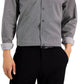 Camisa social masculina Alfani Regular Fit com elasticidade bidirecional, preta, tamanho 17 x 34 x 35