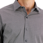 Camisa social masculina Alfani Regular Fit com elasticidade bidirecional, preta, tamanho 17 x 34 x 35