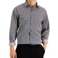 Camisa social masculina Alfani Regular Fit com elasticidade bidirecional, preta, tamanho 18x34x35