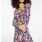 Blusa bustiê feminina com estampa floral Bar III, preta, tamanho XX-G