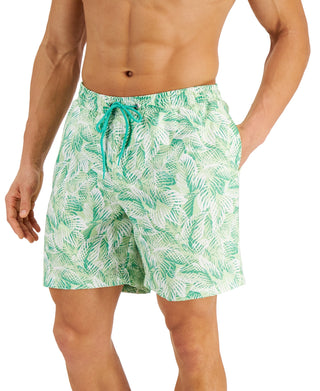 Calção de banho masculino Club Room Tropical 7 verde tamanho XX-G
