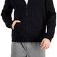 ID Ideology Moletom com capuz masculino regular fit sólido com zíper completo preto tamanho pequeno