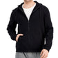 ID Ideology Moletom com capuz masculino regular fit sólido com zíper completo preto tamanho pequeno