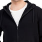 ID Ideology Moletom com capuz masculino regular fit sólido com zíper completo preto tamanho grande