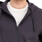 ID Ideology Moletom com capuz masculino regular fit sólido com zíper completo cinza tamanho médio