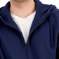 ID Ideology Moletom com capuz masculino regular fit sólido com zíper completo azul tamanho M