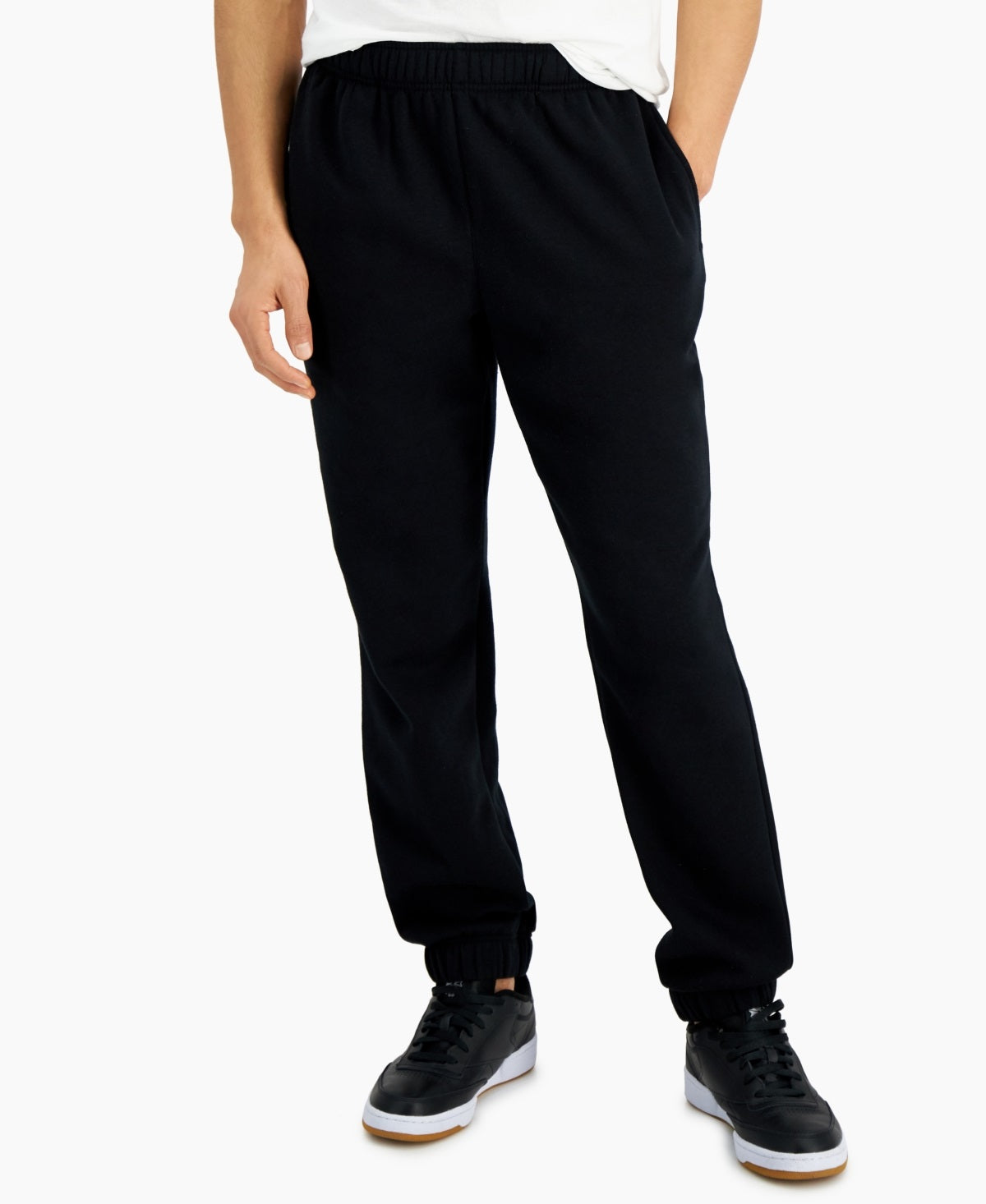 Calça de moletom masculina Id Ideology Fleece preta tamanho 2XL
