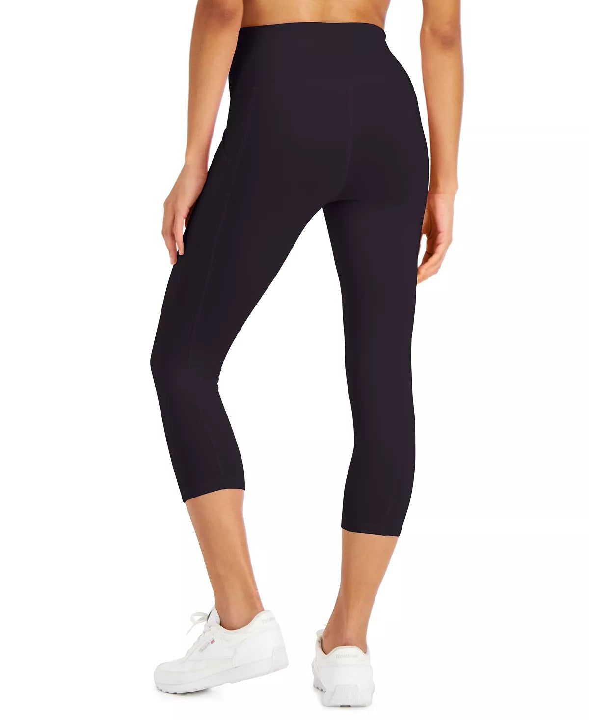 ID Ideology Leggings femininas de compressão com cintura alta e bolso lateral, pretas, tamanho grande