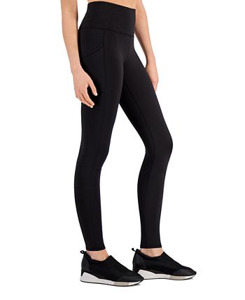 ID Ideology Leggings femininas de compressão com bolso e comprimento total, pretas, tamanho grande