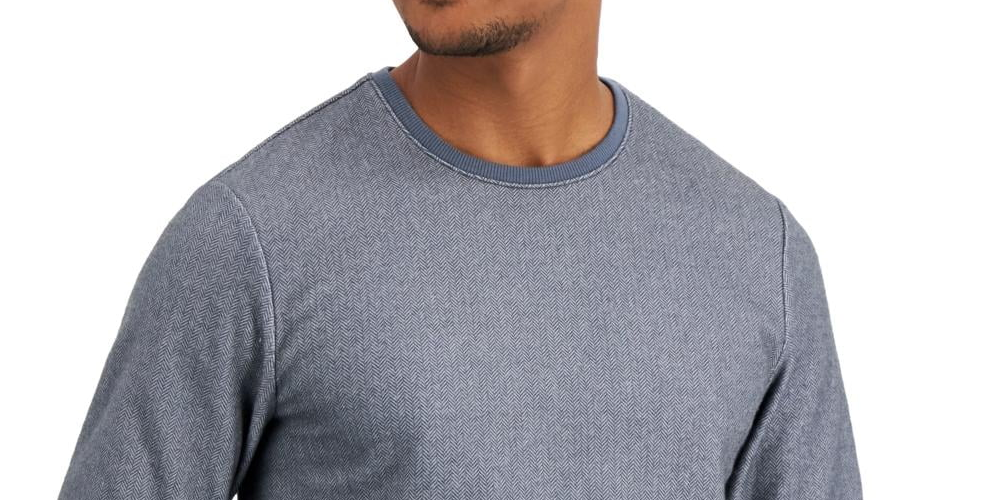 Camisa de pijama de lã masculina Alfani cinza tamanho grande