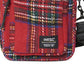 Bolsa transversal masculina Wesc Tartan vermelha tamanho regular