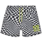 Shorts de algodão estampados Zack Warp All Over da WeSC masculino, preto, tamanho XX-G