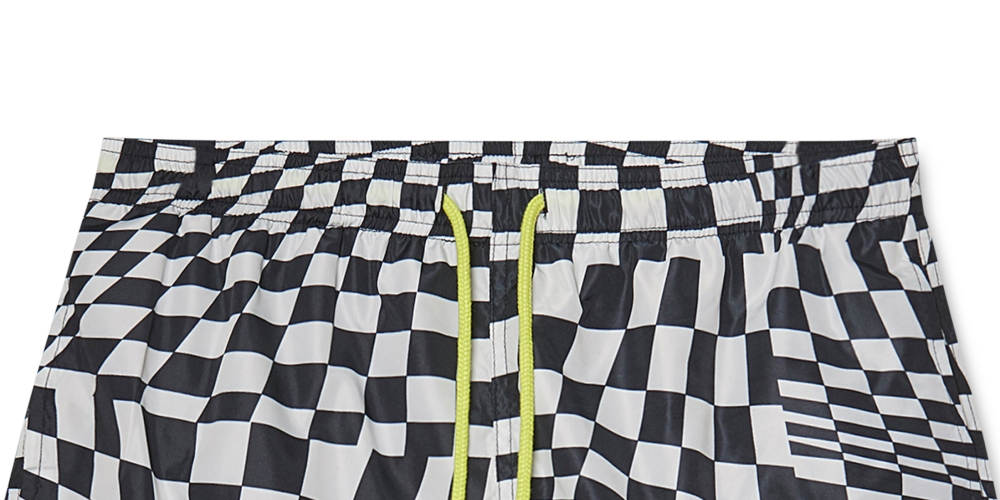 Shorts de algodão estampados Zack Warp All Over da WeSC masculino, preto, tamanho XX-G