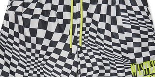 Shorts de algodão estampados Zack Warp All Over da WeSC masculino, preto, tamanho XX-G