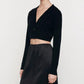 Enza Costa - Cropped V-neck Cardigan