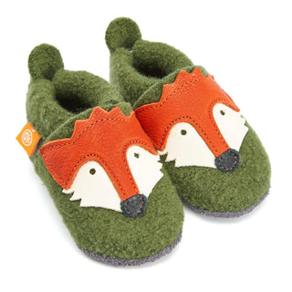 Orangenkinder - Pantufas de feltro Wolli Franz, a raposa