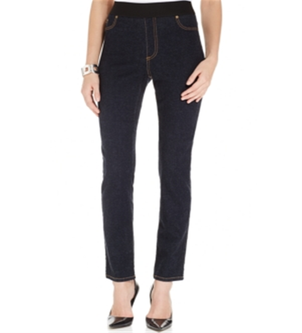 Leggings jeans Karen Kane Dark Rinse Azul Índigo Tamanho 16