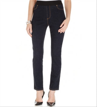 Leggings jeans Karen Kane Dark Rinse Azul Índigo Tamanho 16
