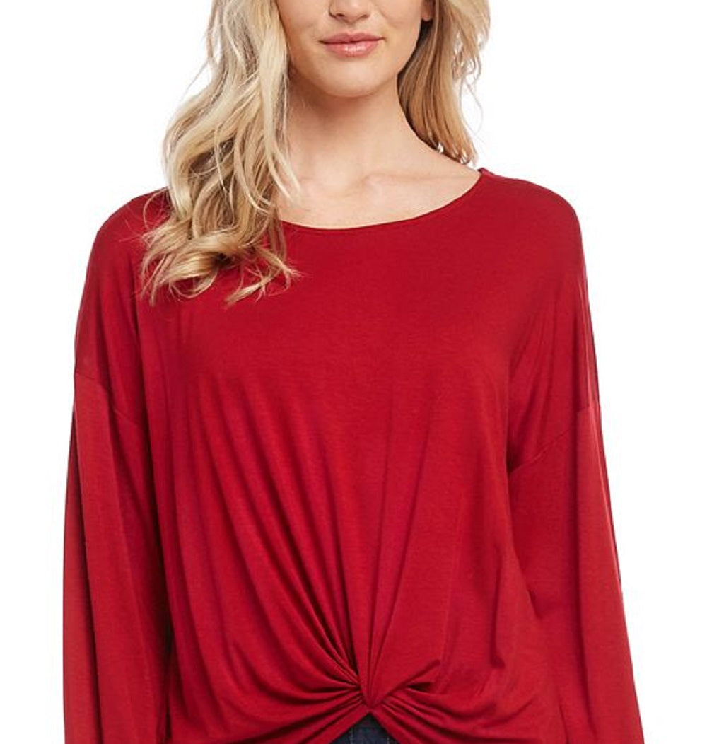 Blusa Karen Kane Feminina Twist Front Hi Low Vermelha Tamanho Médio