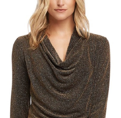Karen Kane Blusa Feminina Gola Drapeada Amarela Tamanho X-G