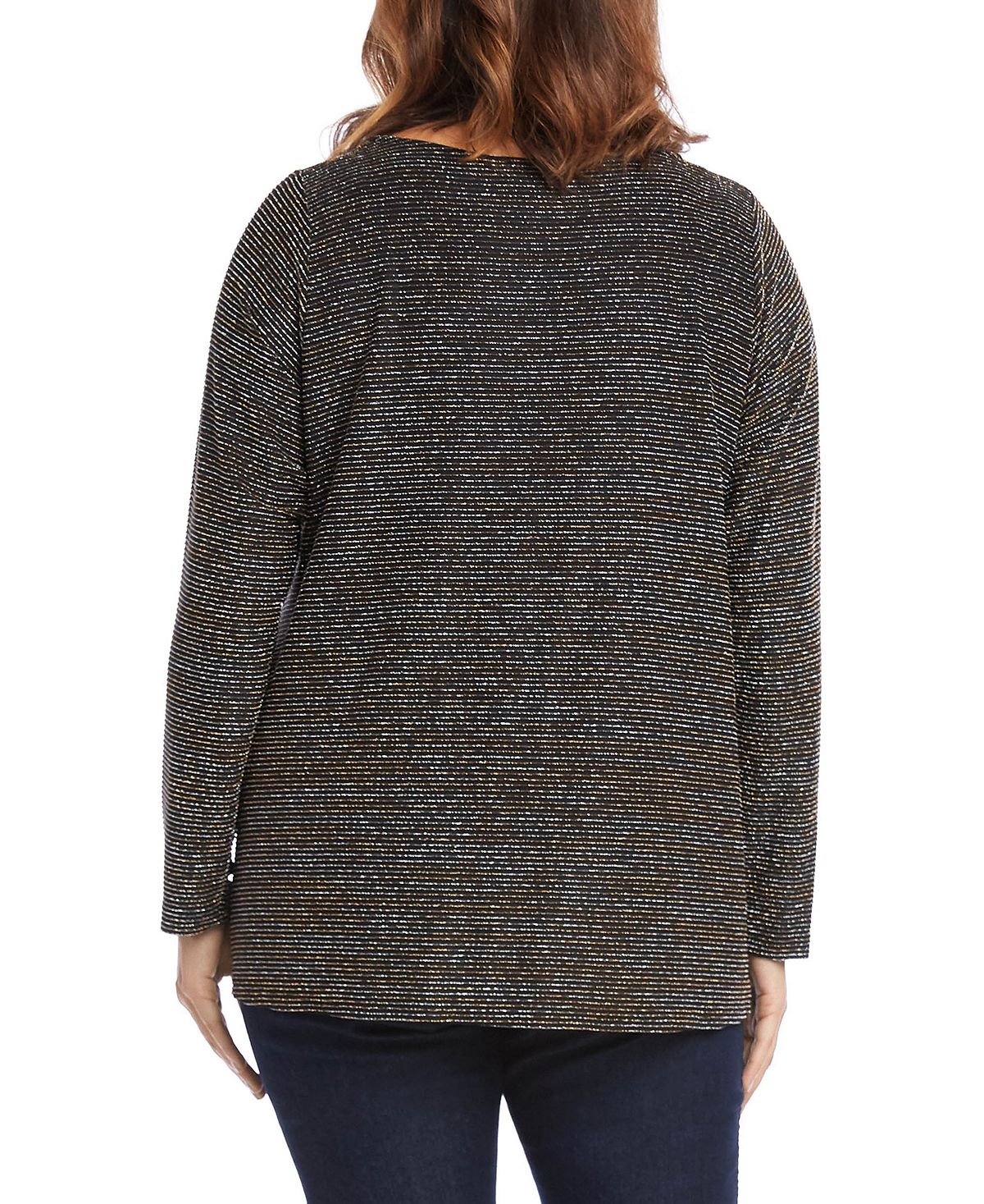Karen Kane Top assimétrico feminino plus size cinza tamanho 2X