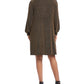 Vestido feminino Karen Kane com decote amarração Taylor, marrom, tamanho 2X