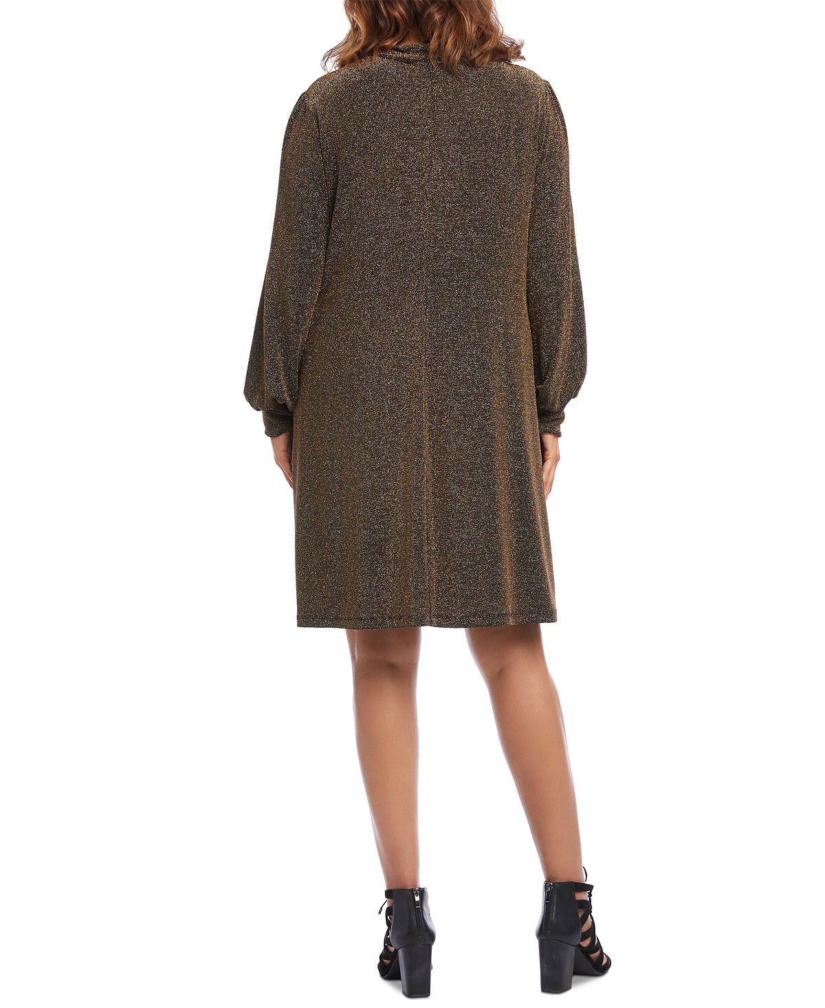 Vestido feminino Karen Kane com decote amarração Taylor, marrom, tamanho 2X