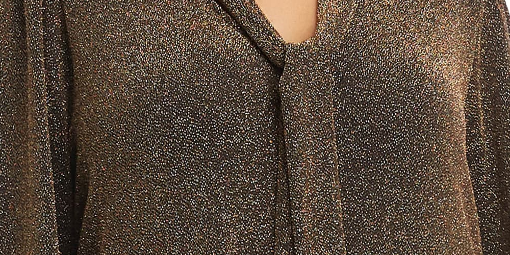 Vestido feminino Karen Kane com decote amarração Taylor, marrom, tamanho 2X