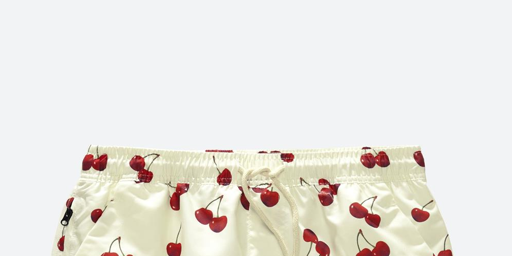 Shorts de banho masculino OAS Cherry vermelho tamanho médio