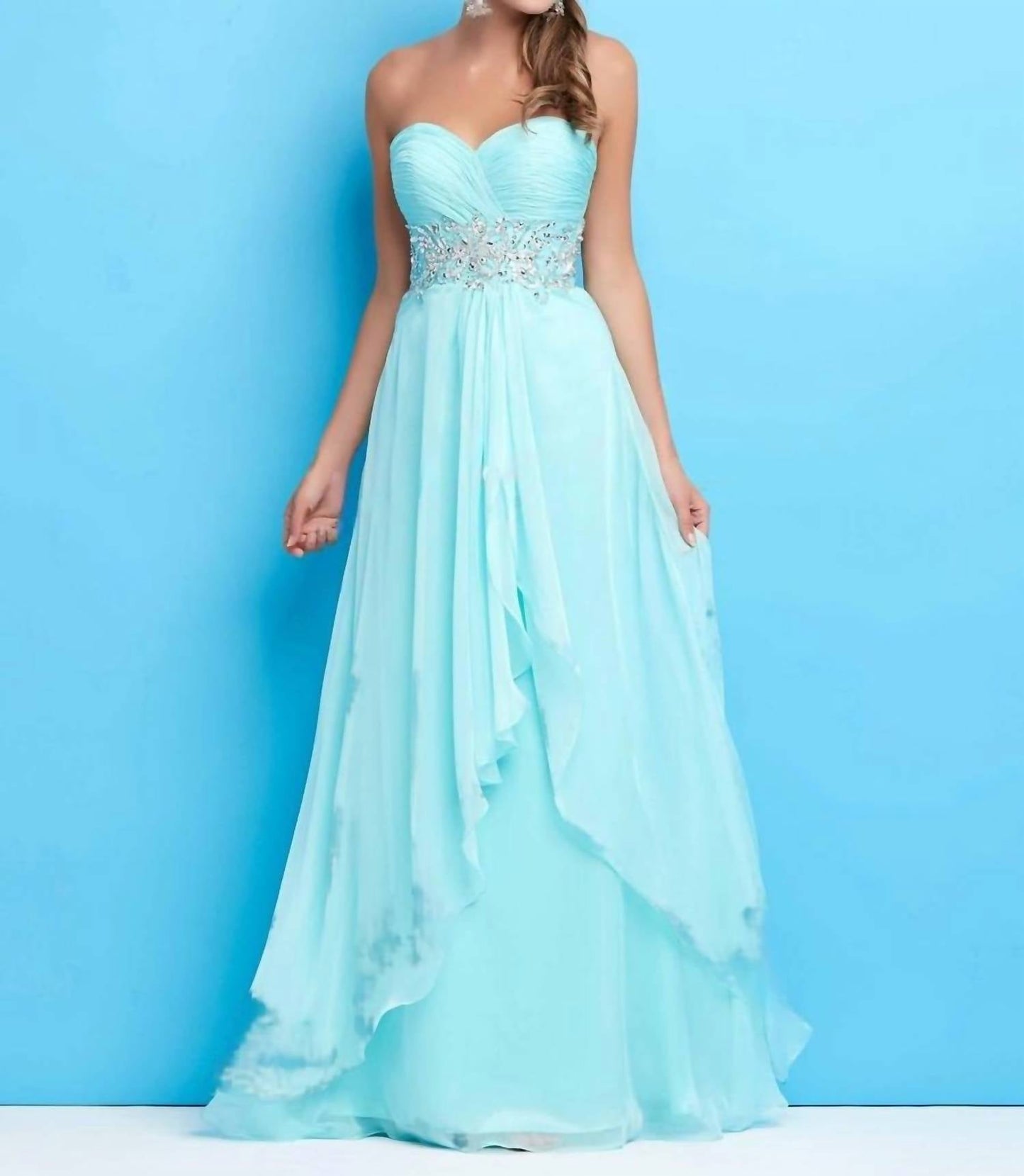 Mac Duggal - Beaded Sequins Evening Gown