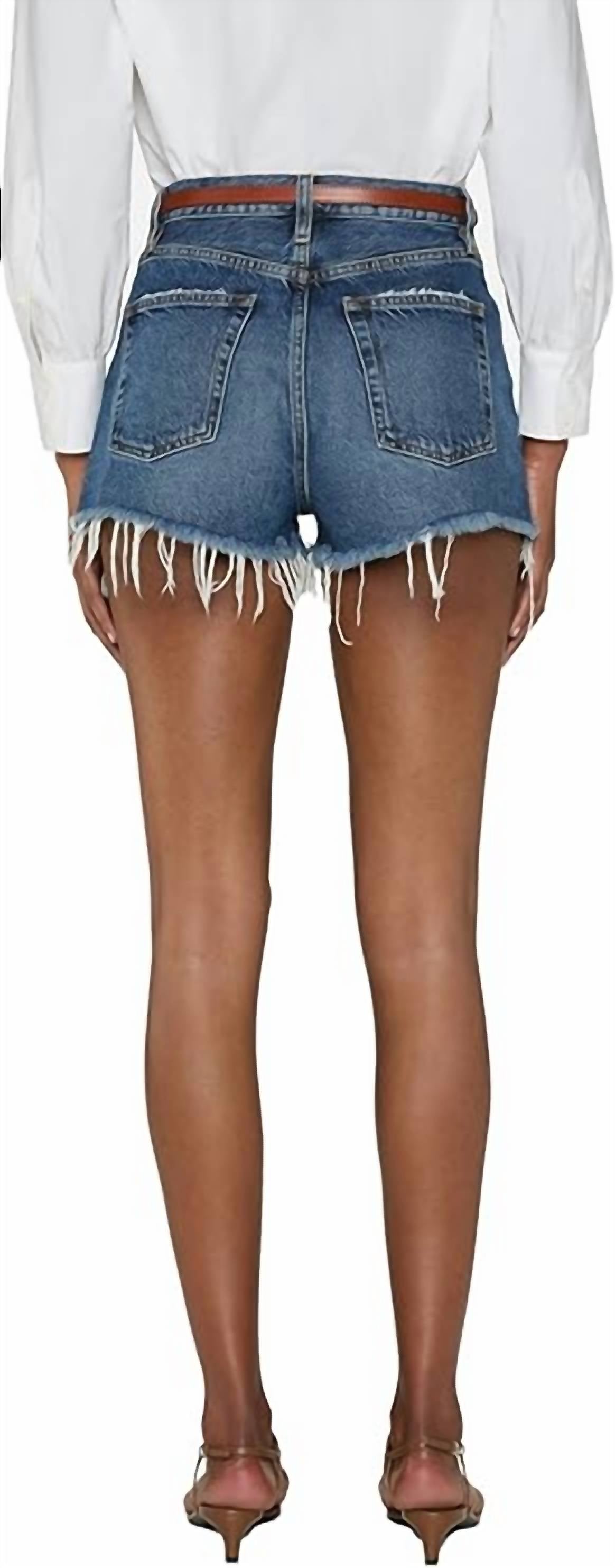 Frame - Dare Short Frayed Hem Jean Shorts