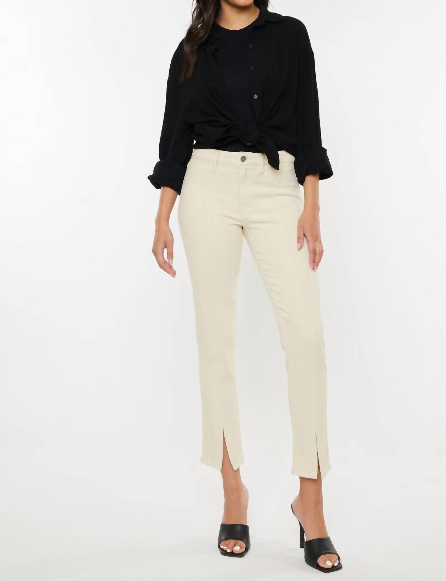Kancan - Mid Rise Skinny Straight Jeans