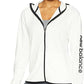 New Balance Core Fleece Feminino com Zíper Completo Sea Salt Tamanho Médio