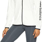 New Balance Core Fleece Feminino com Zíper Completo Sea Salt Tamanho Médio