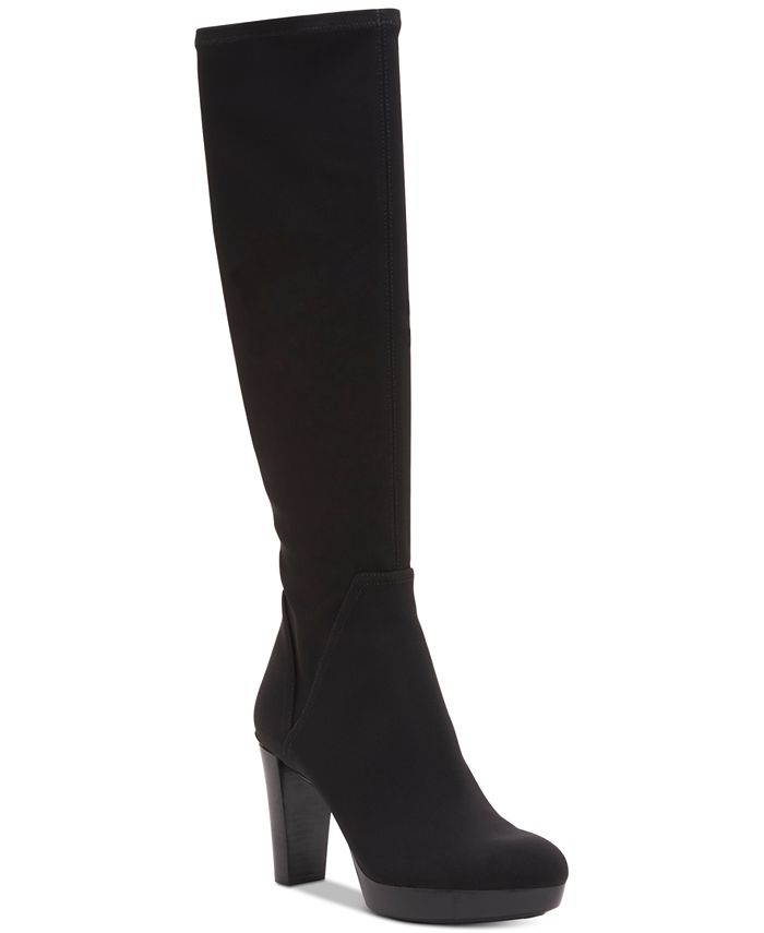 Botas femininas Donald J. Pliner Echoe 2 com salto alto e salto alto, pretas, tamanho 9,5 m