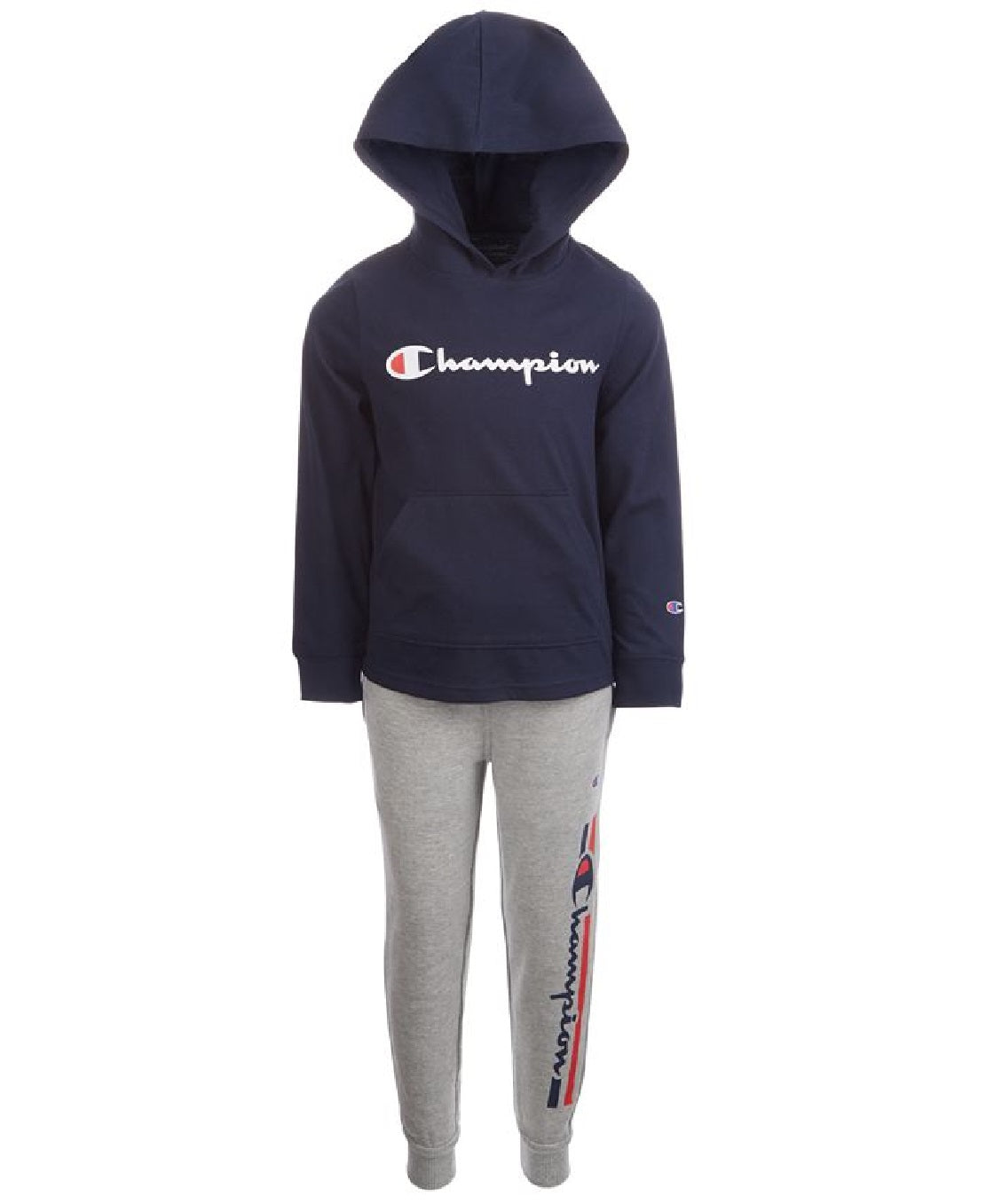 Conjunto de 2 peças com capuz e calça Heritage para meninos Champion Little Boy, azul, tamanho 6