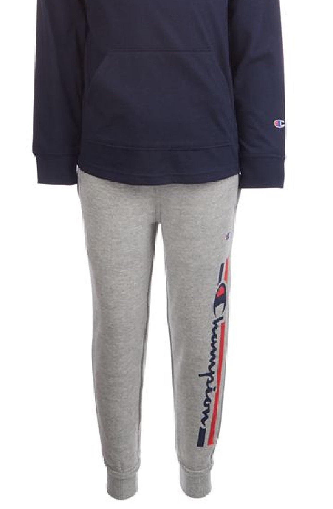 Conjunto de 2 peças com capuz e calça Heritage para meninos Champion Little Boy, azul, tamanho 6