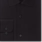 Camisa social masculina Calvin Klein Classic Fit com gola aberta e sem ferro, preta, tamanho 16x32x33