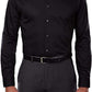 Camisa social masculina Calvin Klein Classic Fit, sem passar roupa, com gola aberta e espinha de peixe, preta, tamanho 16,5 x 32 x 33