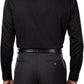 Camisa social masculina Calvin Klein Classic Fit, sem passar roupa, com gola aberta e espinha de peixe, preta, tamanho 16,5 x 32 x 33