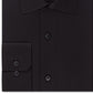 Camisa social masculina Calvin Klein Steel Classic Fit sem passar roupa com gola aberta e espinha de peixe, preta, tamanho 17x34-35