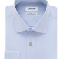 Camisa social masculina Calvin Klein Steel Classic Fit sem passar roupa, gola aberta em espinha de peixe, tamanho 16,5 x 32-33