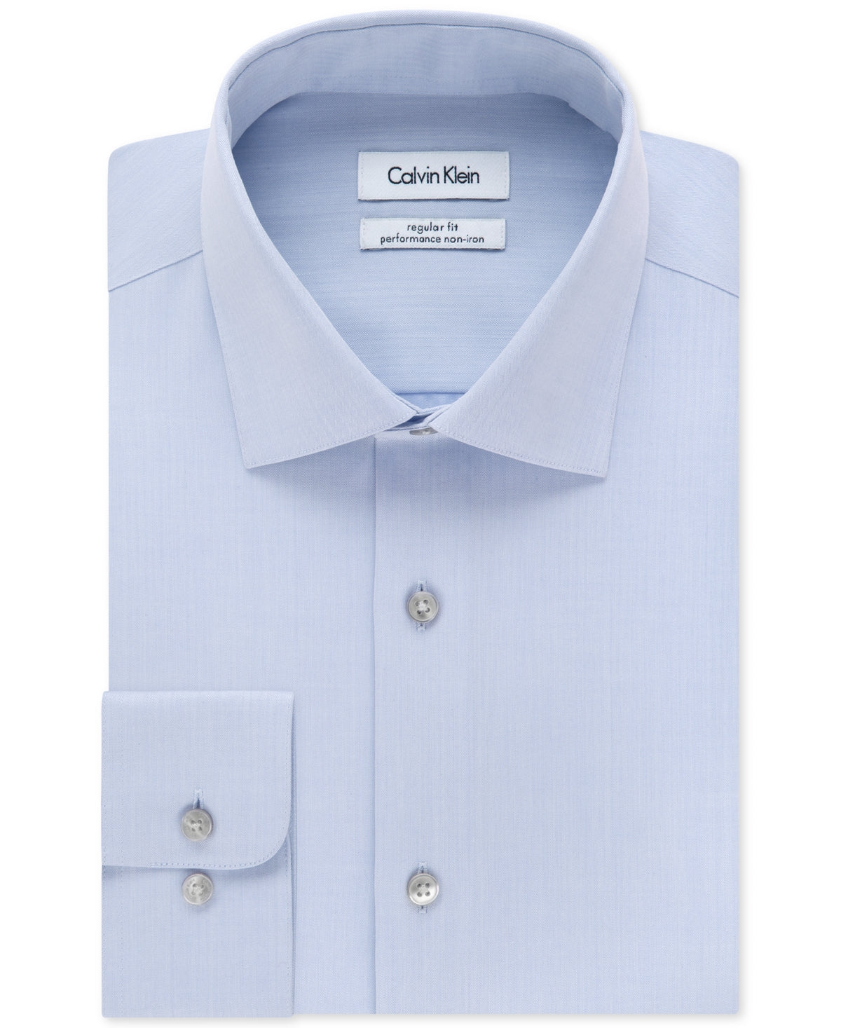Camisa social masculina Calvin Klein Classic Fit com gola aberta e sem ferro, tamanho 17,5 x 34 x 35